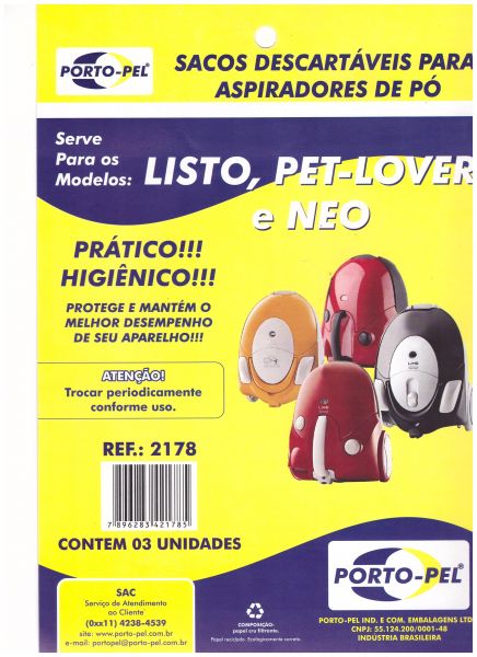 SERVE PARA ASPIRADOR ELECTROLUX NEO / LISTO / PET-LOVER REF:2178