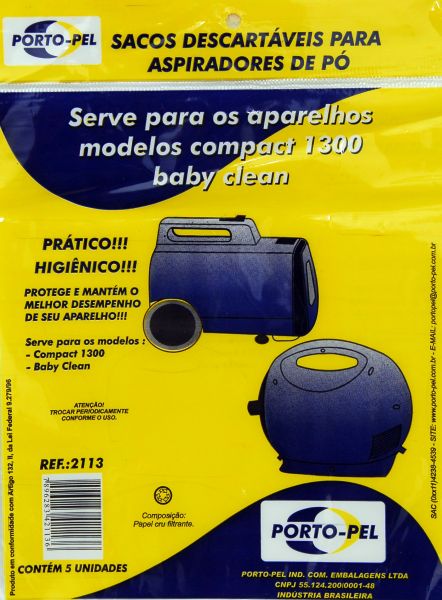 SACOS PARA ASPIRADOR DE PO ELECTROLUX COMPACT A330/A340 REF:2113